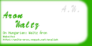 aron waltz business card